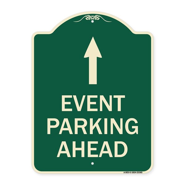 Signmission Designer Series Parking & Post Kit, Green & Tan Heavy-Gauge Aluminum Sign, 24" x 18", G-1824-23366 A-DES-G-1824-23366 - main